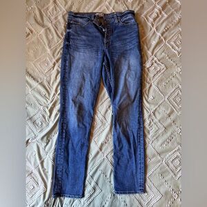 Women’s Dark Blue Skinny Jeans - Stretch High-Rise